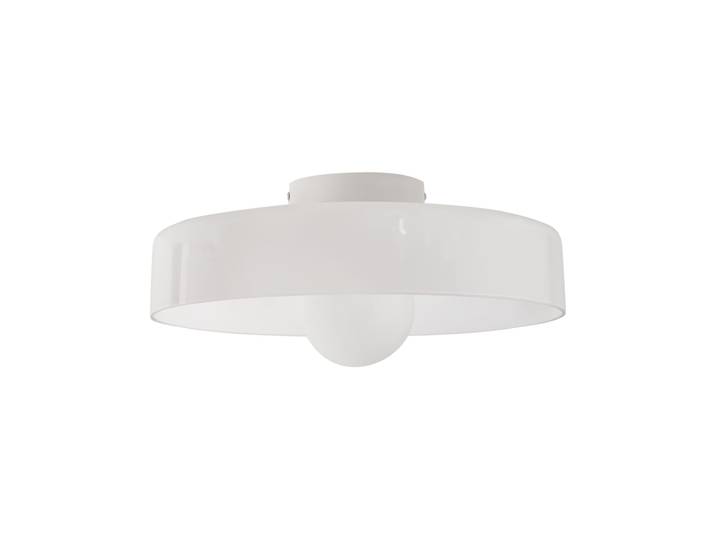 Plafonnier verre blanc