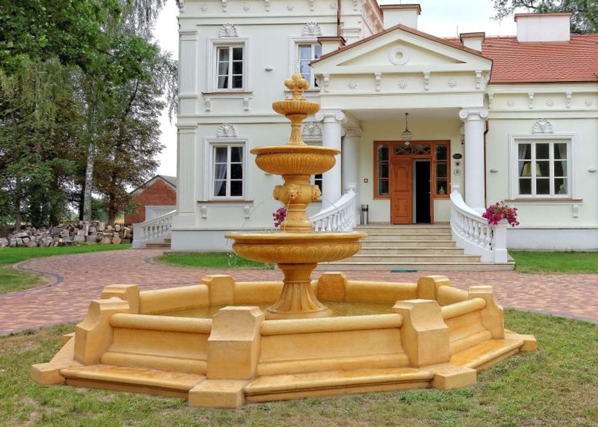 Casa Padrino Barock Springbrunnen / Gartenbrunnen Ø 490 x H. 280 cm - Edel & Prunkvoll