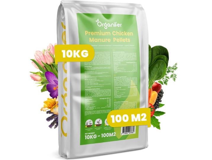 Premium Kippenmestkorrels (10Kg voor 50m2) Organifer