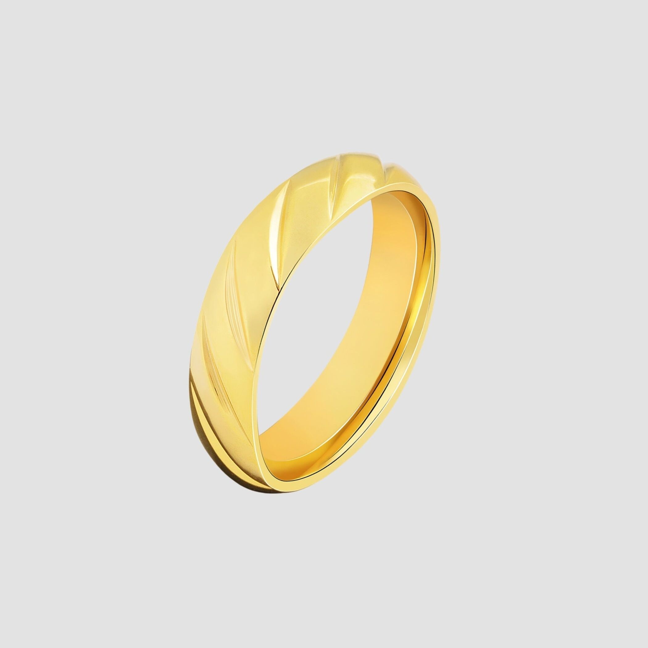 Partnerring AKZENT "Exciting Chapter, goldfarbig, langlebig" Gr. 60, gold (goldfarbig), Fingerringe, Herren, 60, Edelstahl, Partnerring