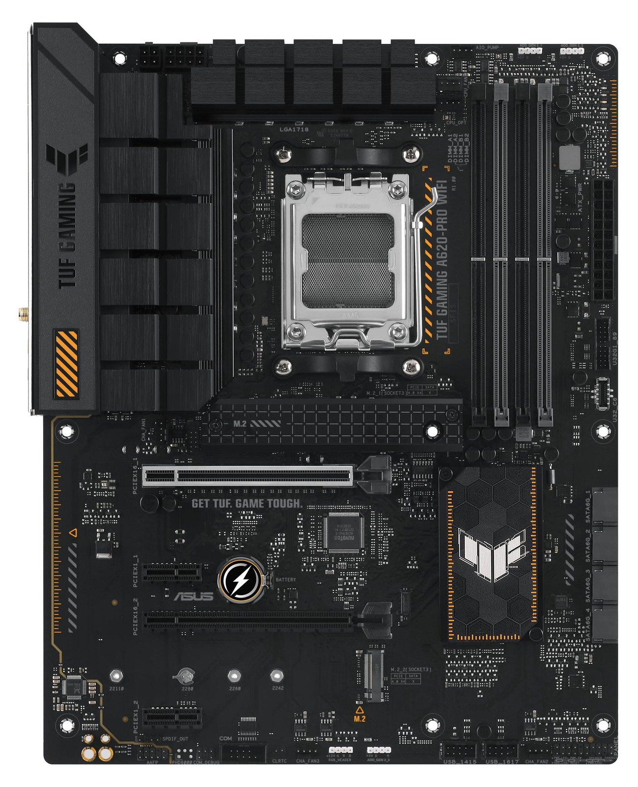 Asus TUF GAMING A620-PRO WIFI moederbord AM5 A620 USB 3.2 Gen 2 WiFi Aura RGB