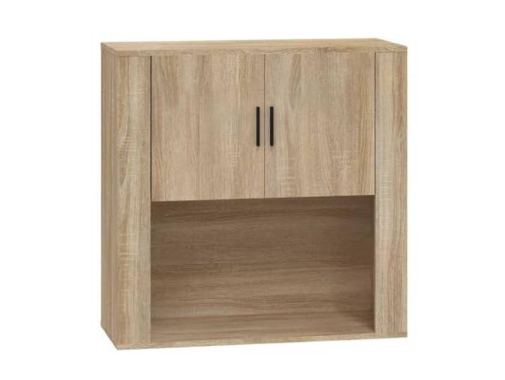 vidaXL Wandschrank, Hängeschrank mit viel Stauraum, Aufsatz für Schrank Sideboard, Schwebeschrank Beistellschrank Schwebend, Sonoma-Eiche Holzwerkstoff