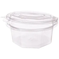 200x Haushaltsboxen PP 1500 ml 8-eckig mit anhängendem Deckel