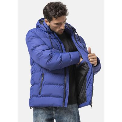 Steppjacke CIPO & BAXX, Herren, Gr. M, blau, Web, Obermaterial: 100% Polyester, unifarben, Po-bedeckend, gerader Abschluss, Jacken Steppjacke