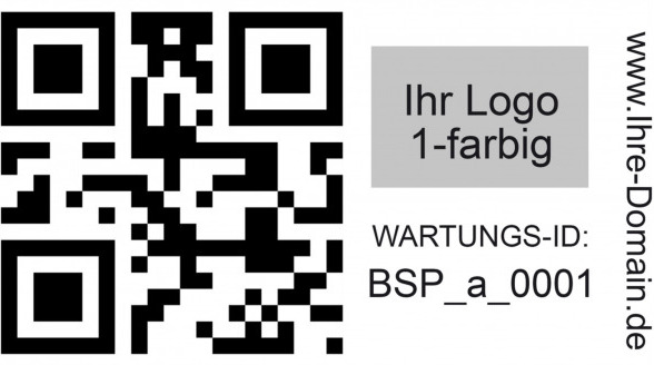 QR-Code Etiketten fortlaufend Nummer - Barcode Inventar Aufkleber - Inkl. Logo