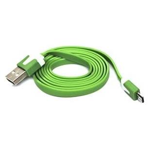 Logo USB-Kabel USB-A - microUSB 1 m Grün (1 m, USB 2.0) (8590274502895)