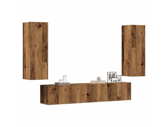HEFZGDB TV-Wandschränke 4 STK. Altholz-Optik Holzwerkstoff mit viel Stauraum und modernem Design für Ihr Interieur, praktische Aufbewahrungslösung und langlebige Möbel.