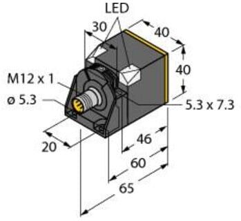 Turck Sensor induktiv Uprox sn=50mm 250Hz Ni50UCK40AP6X2H1141 (1625837)