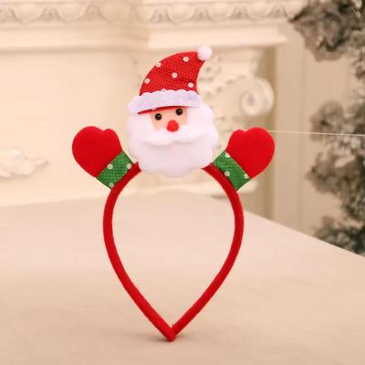 Inspire Curations Pet Christmas Headband With Bouncy Reindeer Antlers Or Snowman Adjustable Holiday Hair Band style 1