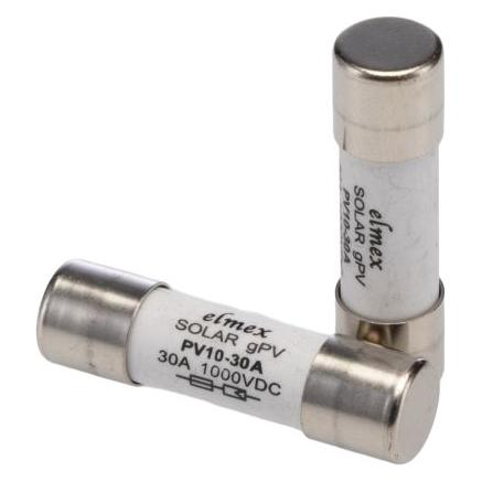 RS PRO Feinsicherung Fast Acting / 30A, 1kV dc Keramik, 10 x 38mm (30 A) (2394984)