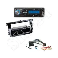 Set 2-DIN mit Ablagefach VW Seat Skoda + Caliber RMD055DAB-BT Autoradio USB/S...
