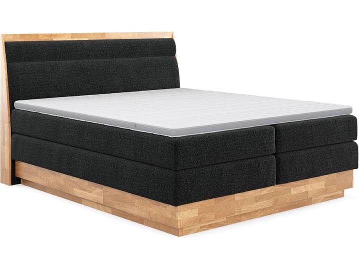Boxspringbett SWISS HOME STYLE ONYX schwarz 160x200cm weich