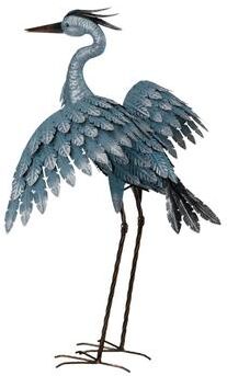 Regal Art & Gift 27.75 Inch Metallic Blue Heron- Wings Out
