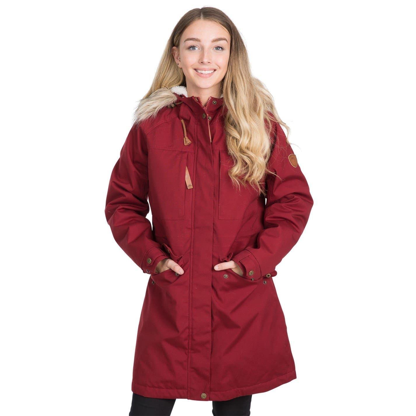 Trespass Dames Faithful Waterdichte Parka (Merlot)