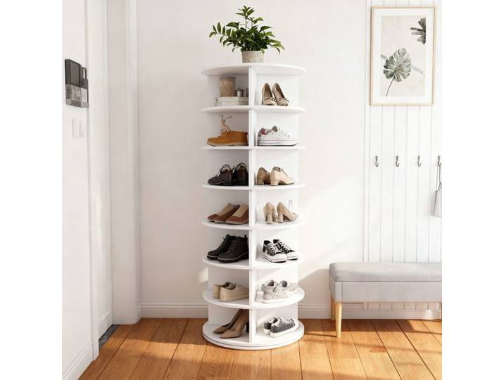 Bladez - Meuble à chaussures à 7 étages pivotant à 360° pouvant contenir 28 paires de chaussures meuble indépendant
