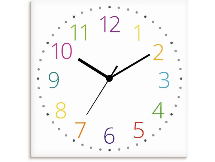 Wanduhr ARTLAND Modernes Ziffernblatt , bunt, B:30cm H:30cm T:0,3cm, Wanduhren, Wanduhr, wahlweise mit Quarz- oder Funkuhrwerk, lautlos ohne Tickgeräusche