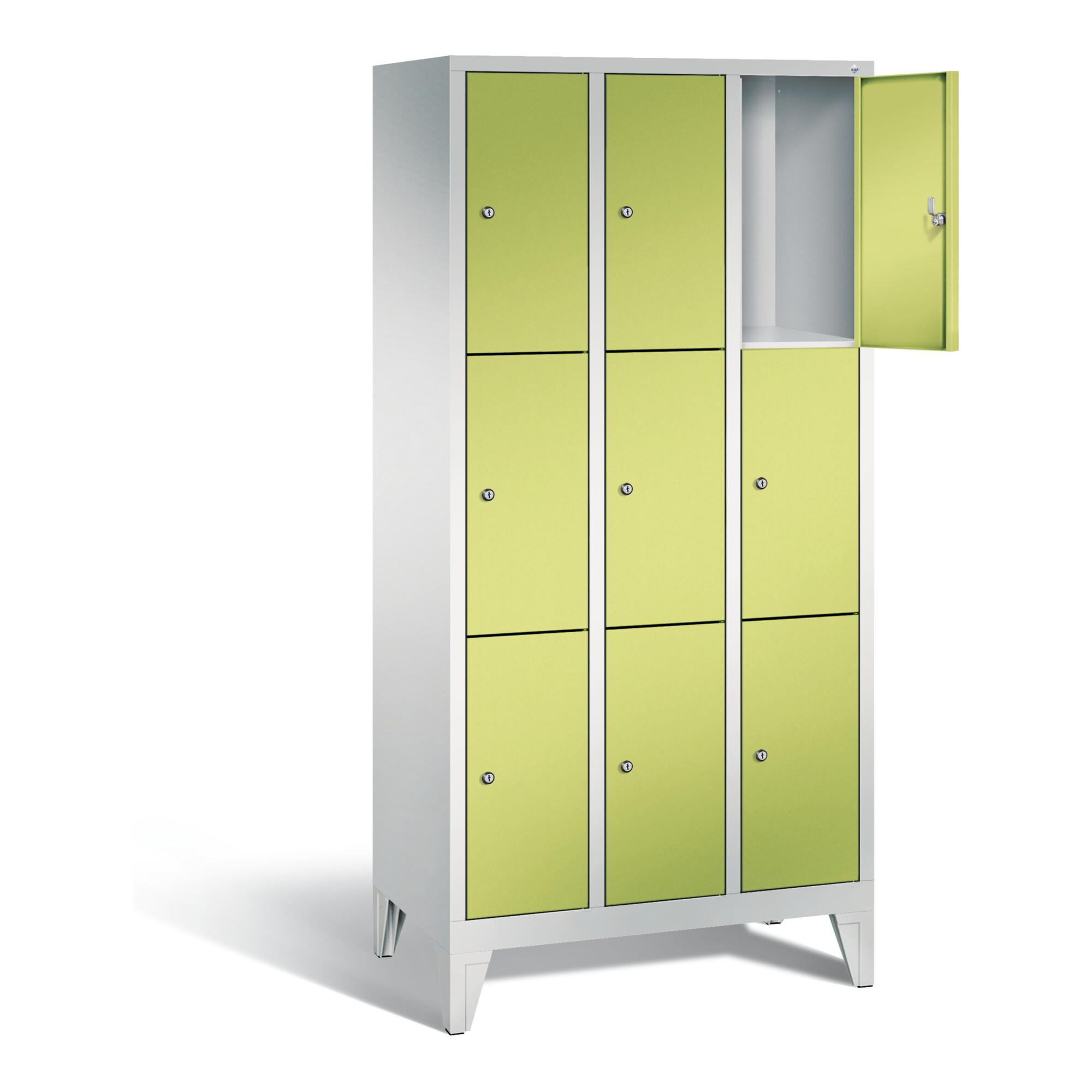 C+P Garderobenschrank Classic, H1850xB900xT500mm, Front Viridingrün, Korpus Lichtgrau (8010-303) ; C + P Möbelsysteme (8010-303|S10312)
