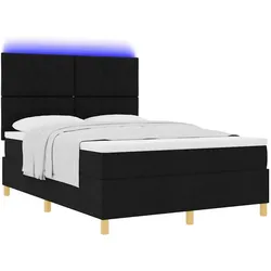 vidaXL, Boxspringbett, Schwarzes Boxspringbett (140 x 200 cm)