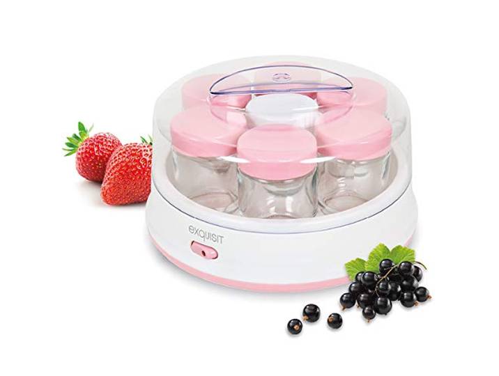 Exquisit YM 3101 WEP Joghurtbereiter - 7 Portionsgläser à 200 ml - Weiß