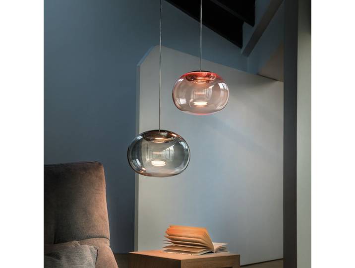 Suspension LED La Mariée, cuivre/blanc - Stilnovo - Salon / séjour - Design - Verre - À ampoule unique