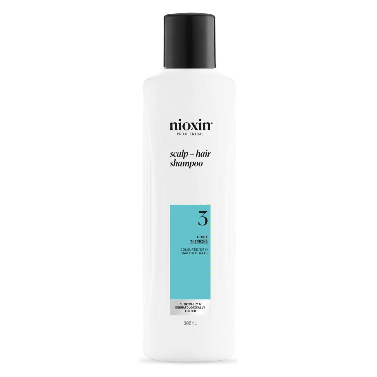 Nioxin System 3 Shampoo Cleanser für feines, farbverdünntes Haar (Flüssiges Shampoo, 300 ml) (0000106504)