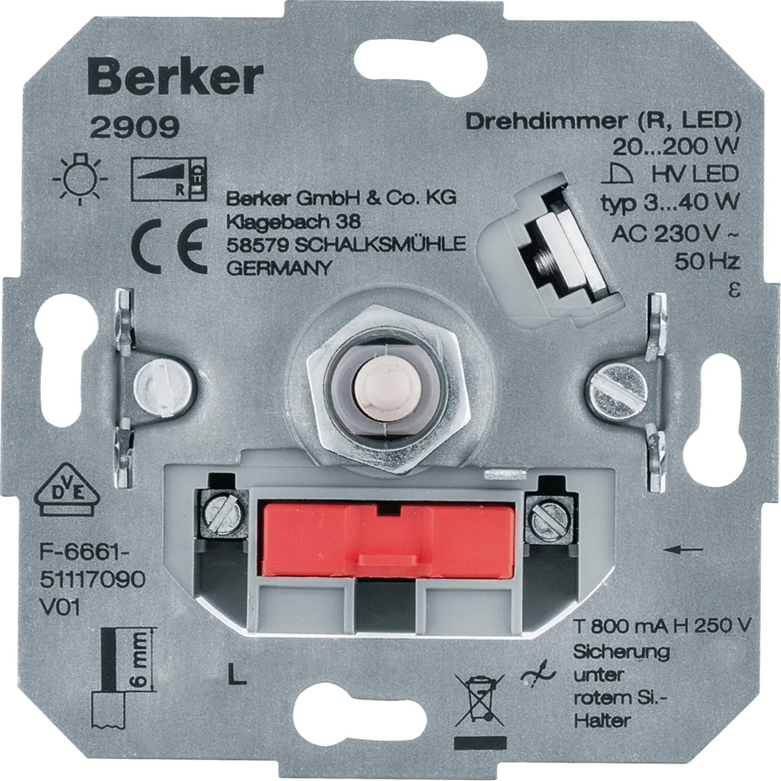 Berker Driehoekdimmer R LED 2909 Lichtbesturing