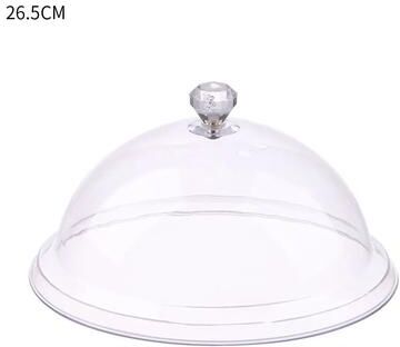 Inspired Living Elegant Acrylic Cake Stand With Cover Dustproof Dessert Display Dome 26.5cm