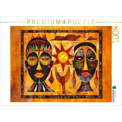 CALVENDO Puzzle Abstrakte Masken und afrikanische Gesichter | 1000 Teile Lege-Größe 64x48cm Foto-Puzzle für glückliche Stunden, Sonstige von ,