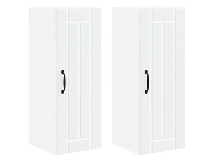 IBUQDDV Wandschrank Lucca 2 STK. Weiß Holzwerkstoff Rechteckige Form, Rahmen aus Holzwerkstoff, für den Innenbereich, moderne Ästhetik, Schlichtheit und Funktionalität