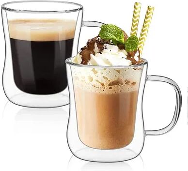 Multicon Wholesale Hub Heat Resistant Double Wall Glass Cup Set, Handmade Transparent Beer Coffee Tea Whiskey Mug Drinkware 1pcs 220ml