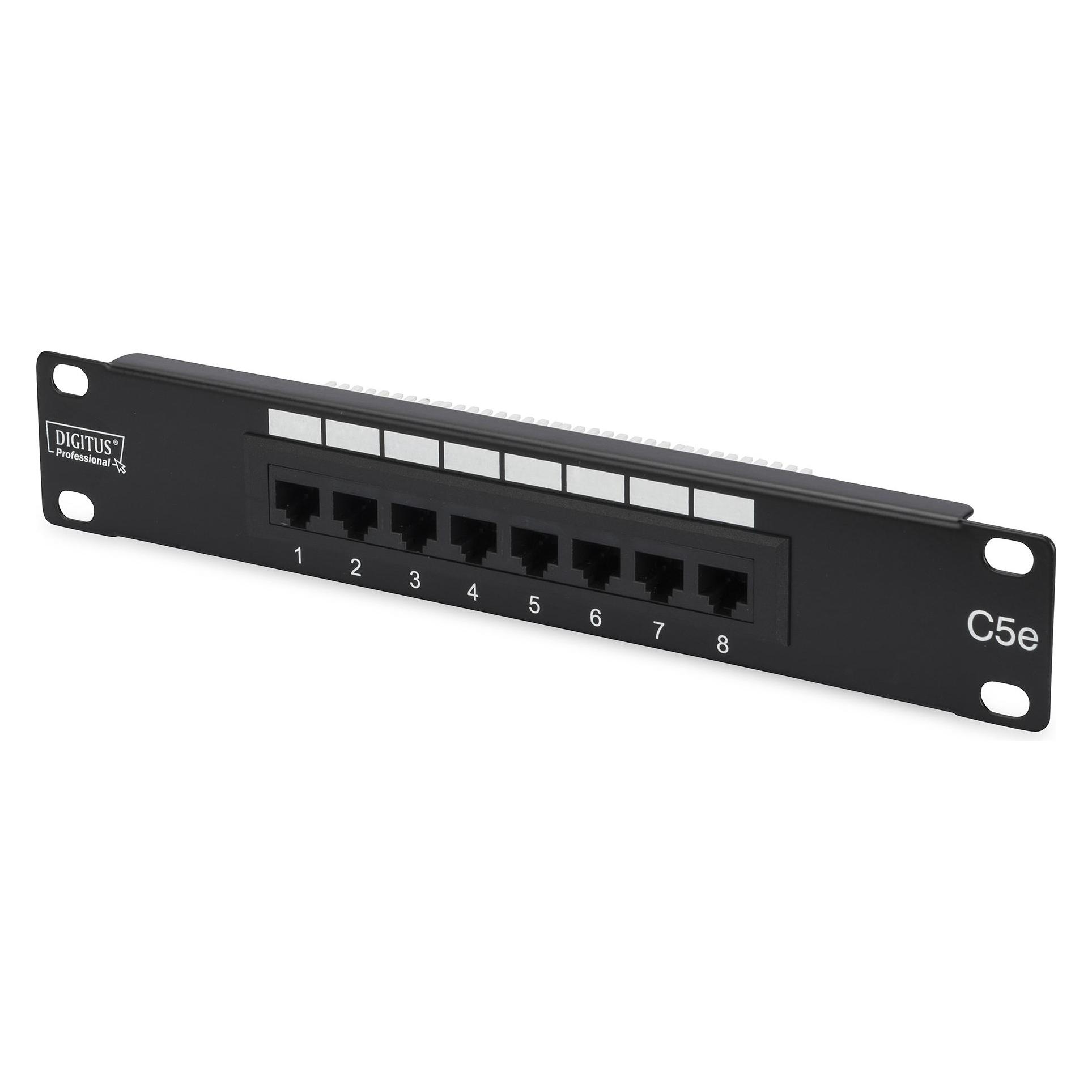 Digitus CAT 5e Klasse D Patchpanel ungeschirmt 8-Port RJ45 8P8C LSA 1U (DN-91508U)