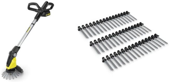 Set Kärcher Akku-Unkrautentferner WRE 18-55 Battery Set + Borstenband Unkrautentferner 3er Pack