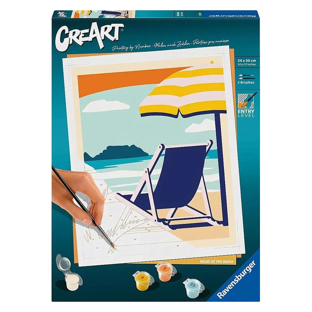 Ravensburger CreArt - Malen nach Zahlen 23897 - Relax at the Beach - ab 12 Jahren (23897)