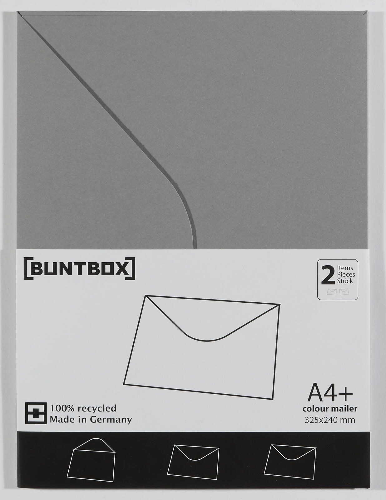 BUNTBOX Briefumschläge DIN C4 ohne Fenster Steckverschluss 79-20