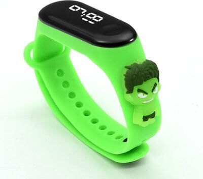 Discount Dollar Deals Fashion Mickey LED Childrens Watch For Girls Waterproof Sports Touch Screen Bracelet With Spiderman Doll Design white Ljr
