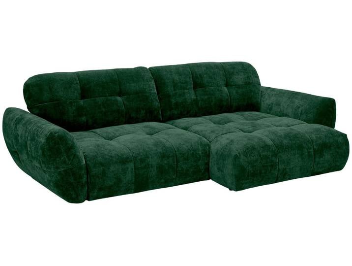 Lounge Handmade Ecksofa NIVO, dunkelgrün, Webstoff