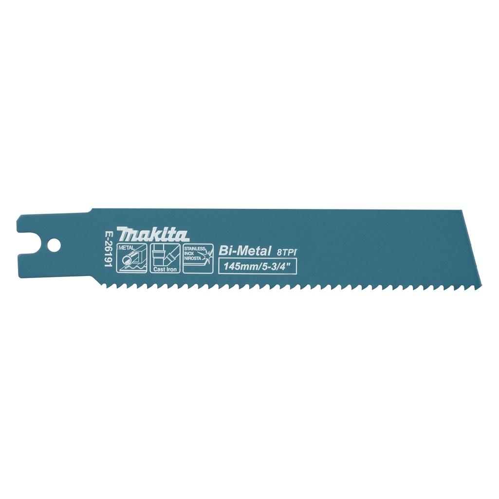 Makita BIM-Säbelsägeblatt 145 x 1,6 mm, 8 Zähne/Zahnreihe, für Metall, Gusseisen, Edelstahl / 5 Stück (MAKITA)