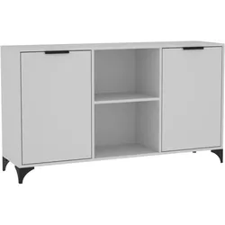KOMMODE Home mit 2 Türen, mit Griffen, Weiß