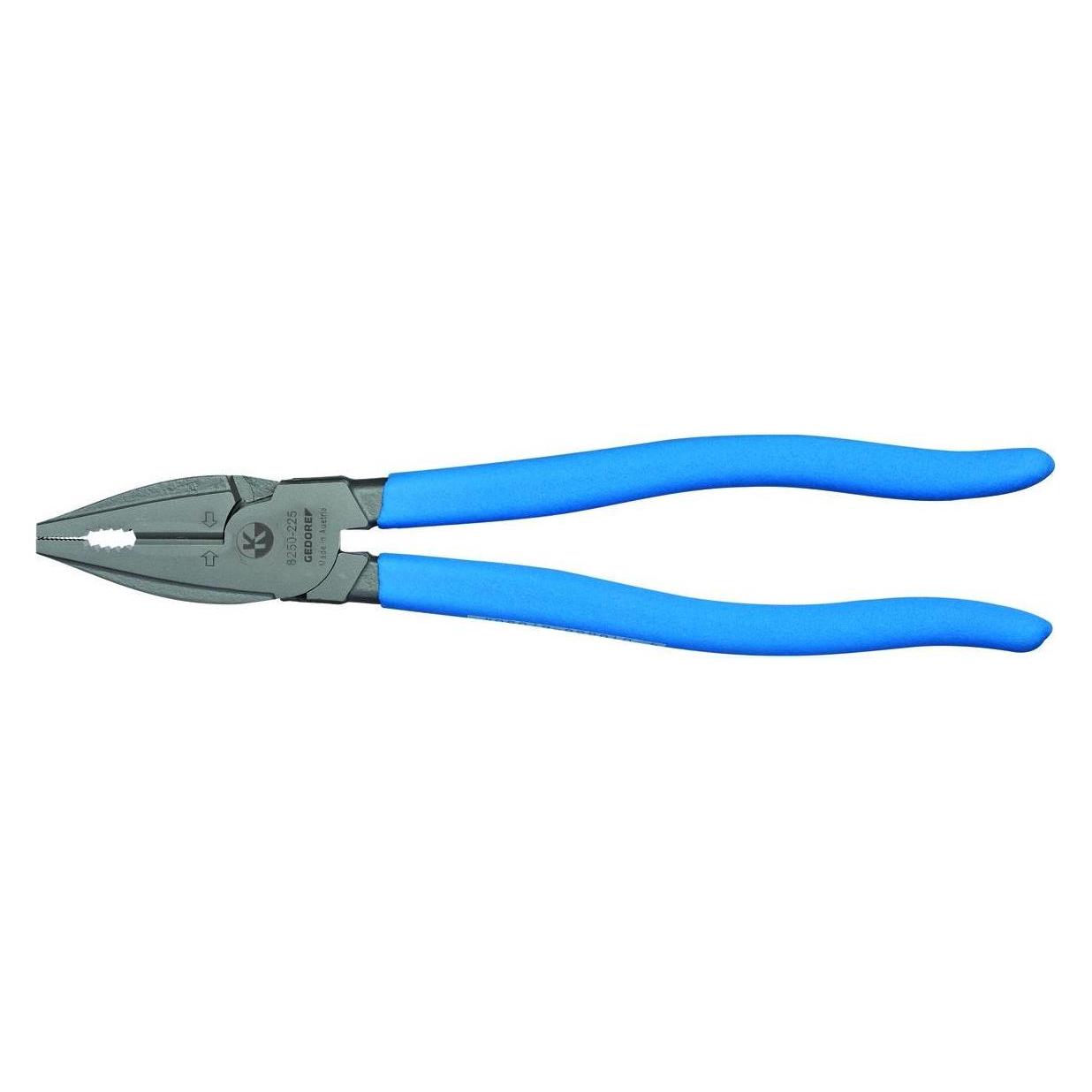 Gedore Kraft-Kombizange zum Schneiden/Halten/Drehen, Antirutsch-Griff, Länge 225 mm, 8250-225 TL (225 mm) (6708040)