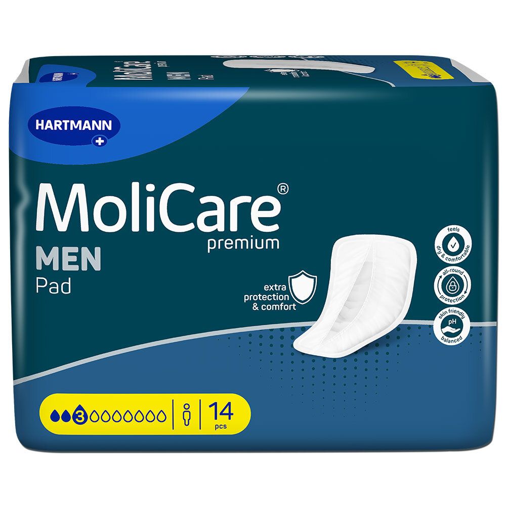 Molicare Premium MEN Pad 3 Tropfen 14 St Einlagen