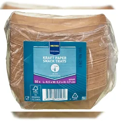 METRO PROFESSIONAL Snackschale, Kraftpapier, 5.2 x 8.5 x 3.7 cm, 1000 Stück