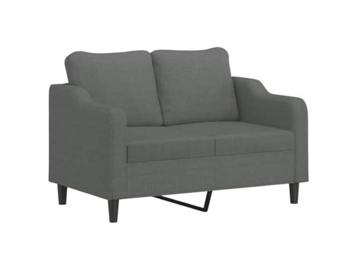 Todiikf 2-Sitzer Sofa Dunkelgrau 138cm Polstersofa mit Metallgestell Kompakte Couch für Wohnzimmer und Büro. Dick gepolstertes Zweisitzer-Sofa mit stabilem Metallrahmen.