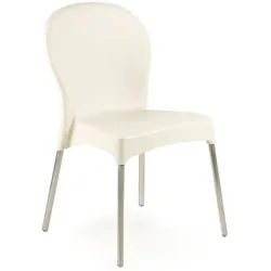 Dmora Linder - Gartenstuhl, Beige, ein Stuhl Made in Italy