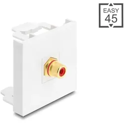 DELOCK Easy 45 Modul Cinch Buchse zu Cinch Buchse vergoldet