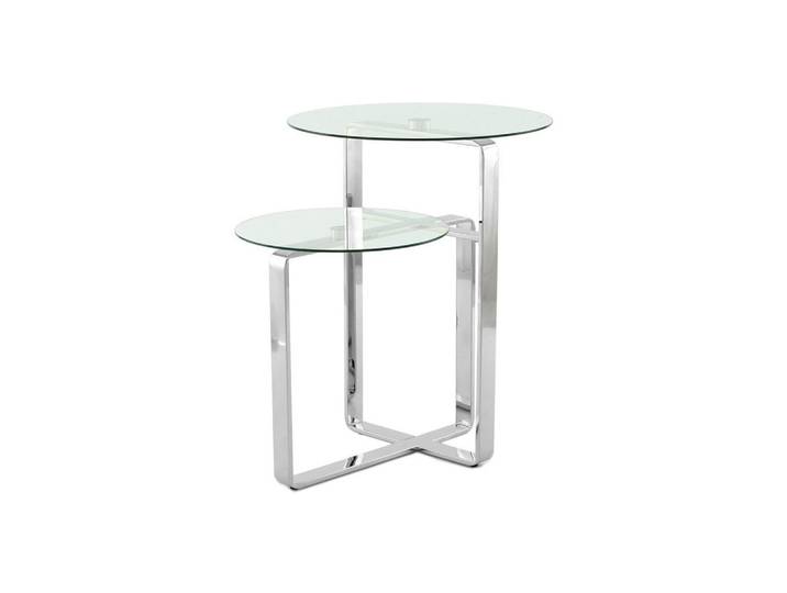 Kayoom Beistelltisch, Silber, Metall, Glas, 59x60x59 cm, einfacher Aufbau, Wohnzimmer, Wohnzimmertische, Beistelltische, Beistelltische Metall