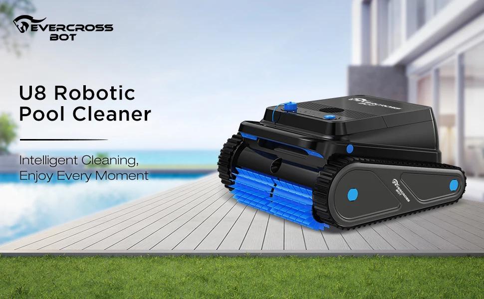 Poolroboter - U8 - 120 Min Akkulaufzeit - 200 m² Reinigungsfläche - Intelligente Navigation - Selbstparkfunktion - 110 W Motor - 6 L Behälter