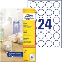 Avery, Etiketten, Etiketten