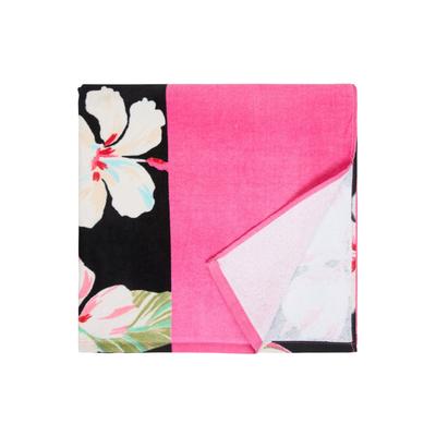 Bademantel ROXY "Cold Water", Damen, bunt (anthrazit spring charming), Obermaterial: 100% Baumwolle., Hausmäntel Bademantel