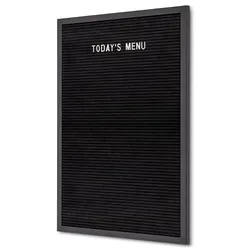 Letterboard Schwarz 40 x 60 cm mit schwarzem Rahmen