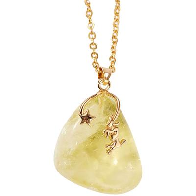 Kette mit Anhänger FIRETTI "Schmuck Geschenk Halsschmuck Anker/Halskette Sternzeichen Geburtsstein", gold (gelbgoldfarben), Halsketten, Damen, Stier, Edelstahl, L: 50 B: 2mm, Made in Germany - mit Edelstein, B:2mm